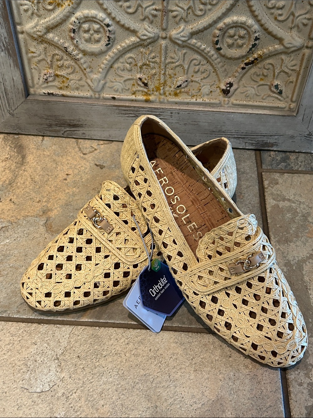 AEROSOLES Women's Woven Loafers - Tan